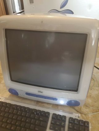 Vintage Apple iMac PowerPC G3/350 M5521 Indigo Blue Computer Mouse/Keyboard 8