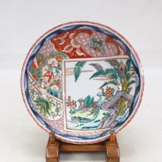 G223: Japanese Bowl Of Old Imari Porcelain With Clear Color And Good Painting.  S