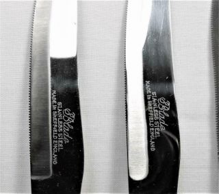 Set of 8 Sheffield England steak knives with sterling silver 925 handles 4
