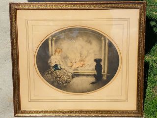 Louis Icart Cinderella Etching Hand Colored 1927 Signed 60/250 Rare 2