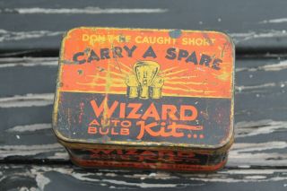 1920 ‘s - 1930s Vintage Western Auto lamp Bulb tin box nos ge Ford gm c 2