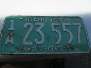 1957 IDAHO License Plate Collectible Antique Vintage Matching Pair Set 1A 23557 4