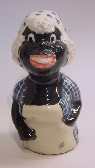 Vintage Donnasware Pottery Pie Bird Vent/funnel Black Mamma In Blue England