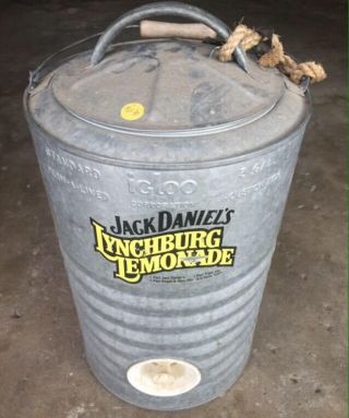 Vintage Jack Daniels Lynchburg Lemonade Galvanized Cooler Dispenser 3 Gal
