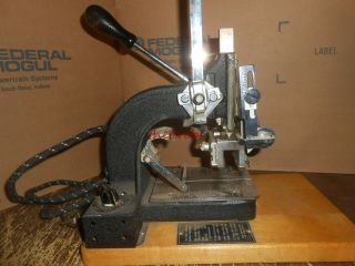 Vintage Kingsley Machine Hot Foil Stamping Machine