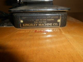 Vintage Kingsley Machine Hot Foil Stamping Machine 9