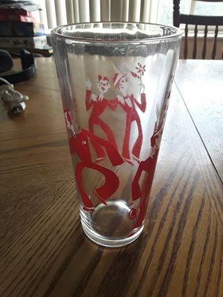 Vtg Red Dancing Men Man Cocktail Martini Shaker Bar Ware 3