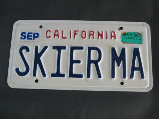 VINTAGE CALIFORNIA PERSONALIZED LICENSE PLATES 