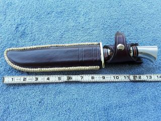 Vintage Western USA W46 - 8 H Stag Fighting Survival Knife 3