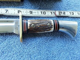 Vintage Western USA W46 - 8 H Stag Fighting Survival Knife 9