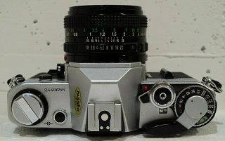 Vtg Canon AE - 1 35mm SLR Camera w 50mm f1.  8 Lens,  Battery VG, 8