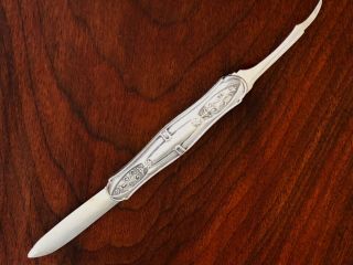 - American Sterling Silver Fruit / Pen / Pocket Knife C.  1880 No Monograms
