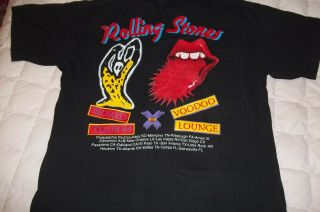 Rolling Stones Vintage Tour T Shirt Voodoo Lounge Xl Rare Both Side