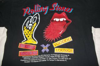 Rolling Stones vintage Tour t shirt voodoo lounge xl rare both side 5