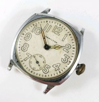 Antique Wwi Military Trench Style Waltham Mens Wrist Watch - Parts/repair