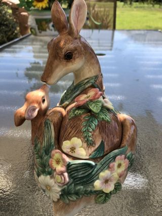 VTG FITZ & FLOYD CLASSICS WOODLAND SPRING PRECIOUS DEER & FAWN LIDDED FLORAL 3