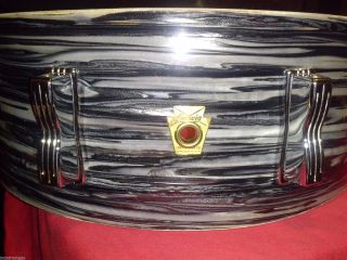 Vintage Ludwig Jazz Festival Snare - Black Oyster Pearl Ringo Starr Beatles