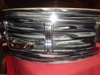 Vintage Ludwig Jazz Festival Snare - Black Oyster Pearl Ringo Starr Beatles 5