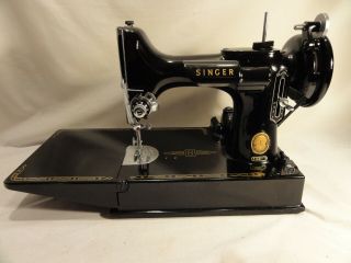 1955 Singer Featherweight 221 - 1 Vintage Sewing Machine W/ Case