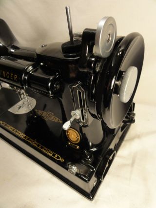1955 Singer Featherweight 221 - 1 Vintage Sewing Machine w/ Case 4
