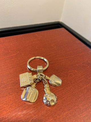 1990s Vintage Christian Dior Key Perfume Bottle Charm Chain Keychain Rare