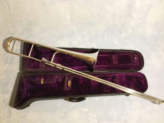 Vintage Trombone Early 1900s Demonstrator Model By Hn White - King Serial 8309