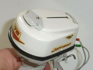 RARE 1960 ' s K&O FLEET LINE JOHNSON 75 HP TOY BOAT OUTBOARD MOTOR PERFECTLY 8