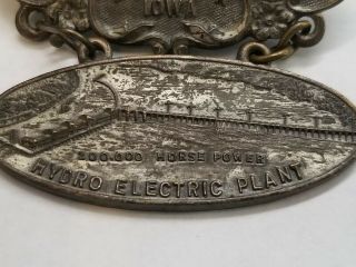 VINTAGE KEOKUK IOWA MISSISSIPPI RIVER HYDRO ELECTRIC PLANT PIN DAM 7