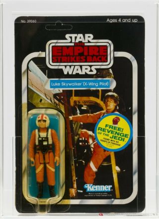 Star Wars 1982 Vintage Kenner Esb 48 Back B Luke Skywalker X - Wing Moc Afa 80