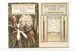 The Elric Saga Part 1 & 2 Michael Moorcock 2 Volumes Hcdj Set Vintage Bce