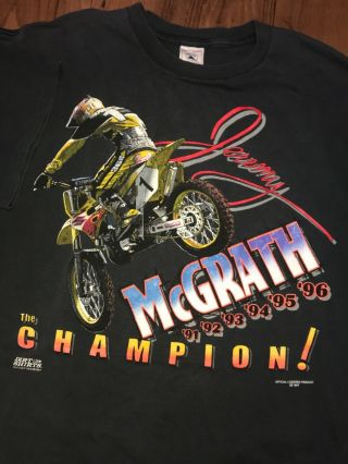 Vintage Jeremy Mcgrath 1997 Champion Motocross Dirt Bike Shirt Xxl Single Stitch