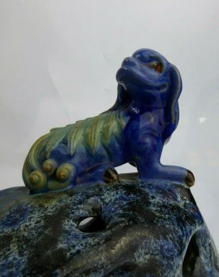 Chinese Antique Shiwan Foo Dog Group Incense Burner ? Large Qing Dynasty c19th 2