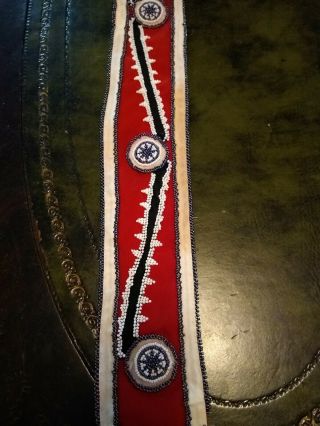 VINTAGE TWO LARGE NATIVE AMERICAN INDIAN CHOCTAW SASHES.  GREAT 3