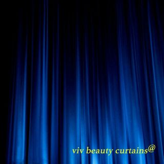 Theater/stage Blue Vintage Classic Velvet Curtain Drape 12ft H Sound Proof
