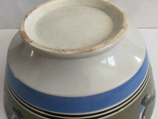 Mochaware Earthworm Pattern Bowl 19thc Early and Rare - Large 6