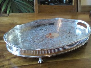 A Vintage Silver Plated Tray - Made In Sheffield,  Silver Plated On Copper