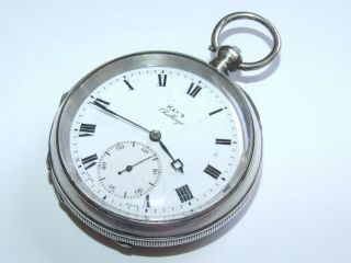 Scarce Antique 1912 Solid Sterling Silver Kay`s Challenge Pocket Watch