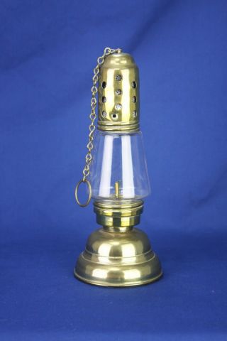 Antique Manhattan Brass Co.  Skaters Oil Lantern Ca1880