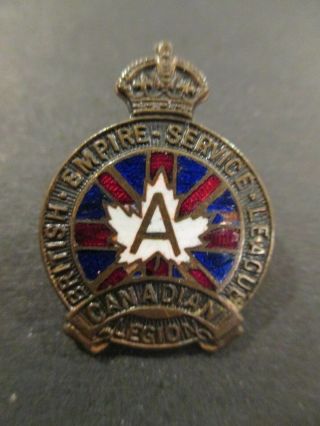 WW II Canadian Legion Pinback & Salvation Army War Worker Badge Pin 2