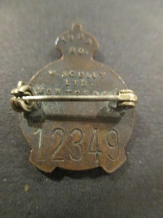 WW II Canadian Legion Pinback & Salvation Army War Worker Badge Pin 3