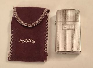 Vintage Zippo Sterling Silver Slim Lighter 1960 Date Code
