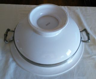 Vintage Match Cosi Tabellini White Bowl With Handles Made in Italy 2