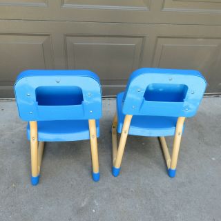 (2) Vintage Fisher Price Arts Crafts Table Replacement Blue Chair Set 1985 3