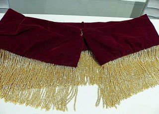 Vintage Beaded Belt Piece - Velvet - Dancers Burlesque Costume?
