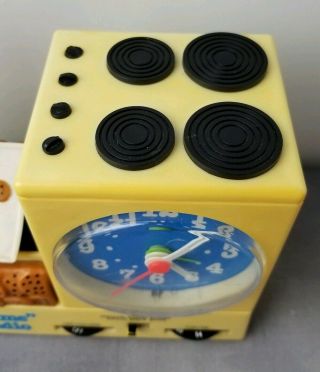 Vintage 1977 Sesame Street Cookie Monster Cookie Time Clock Radio 4