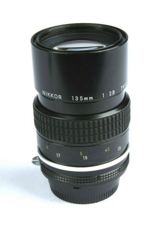 Vintage Nikon F2 Mount Nikkor 135mm 1:2.  8 Lens - Near