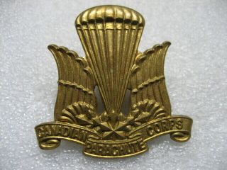 . Canada Canadian Parachute Corps Beret Badge Ww2