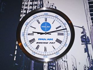 Pan Am Airways,  Boeing 747 Wall Clock,  Retro 1960 - 70 