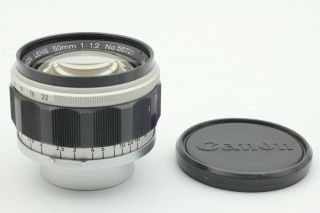 Rare,  Canon 50mm f1.  2 Lens for Leica L Screw Mount L39 LTM Japan 3