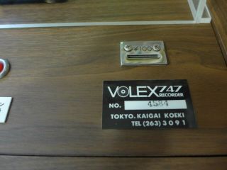 Volex 747 Recorder Rare Japanese Amusement Park Record Lathe Cutting Machine 5